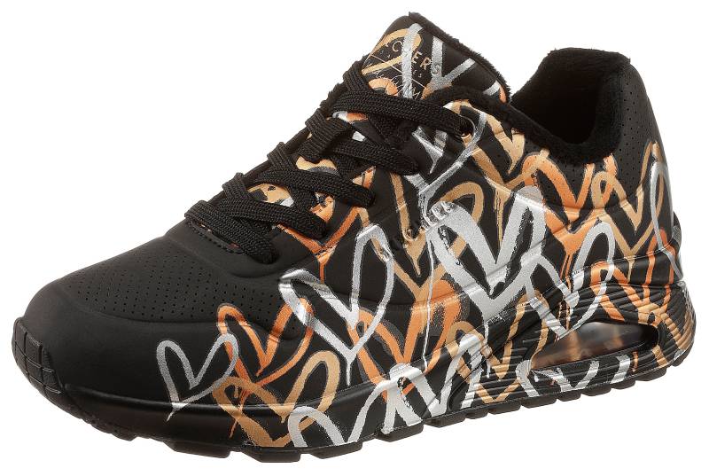 Skechers Sneaker »UNO - METALLIC LOVE«, Freizeitschuh, Halbschuh, Schnürschuh mit trendigen Metallic-Print von Skechers