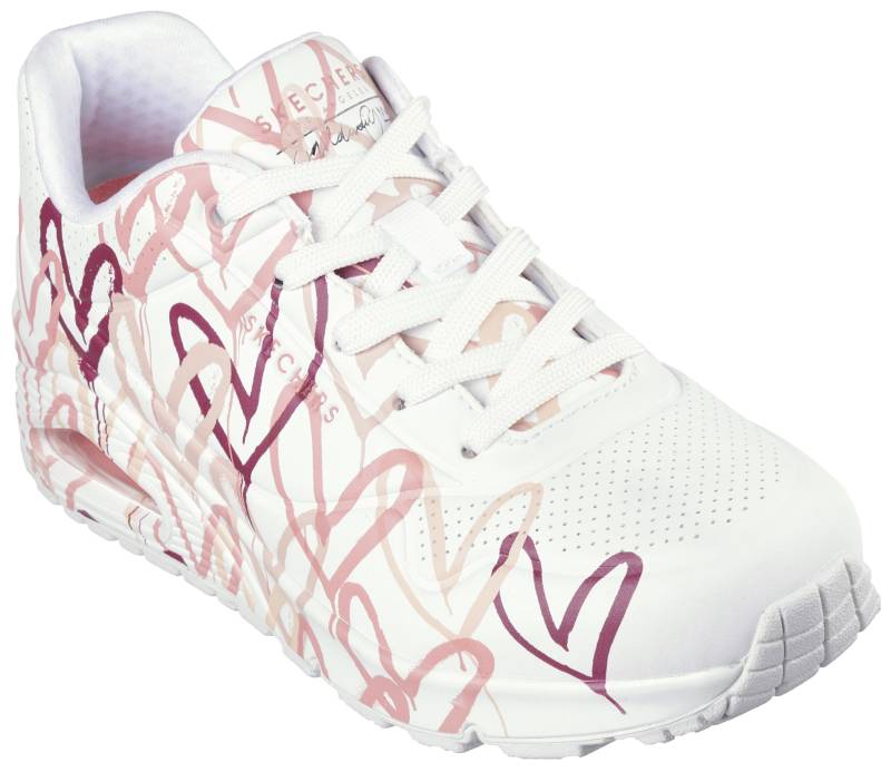 Skechers Wedgesneaker »UNO-SPREAD THE LOVE«, Freizeitschuh, Halbschuh, Schnürschuh mit coolem Graffiti-Print von Skechers
