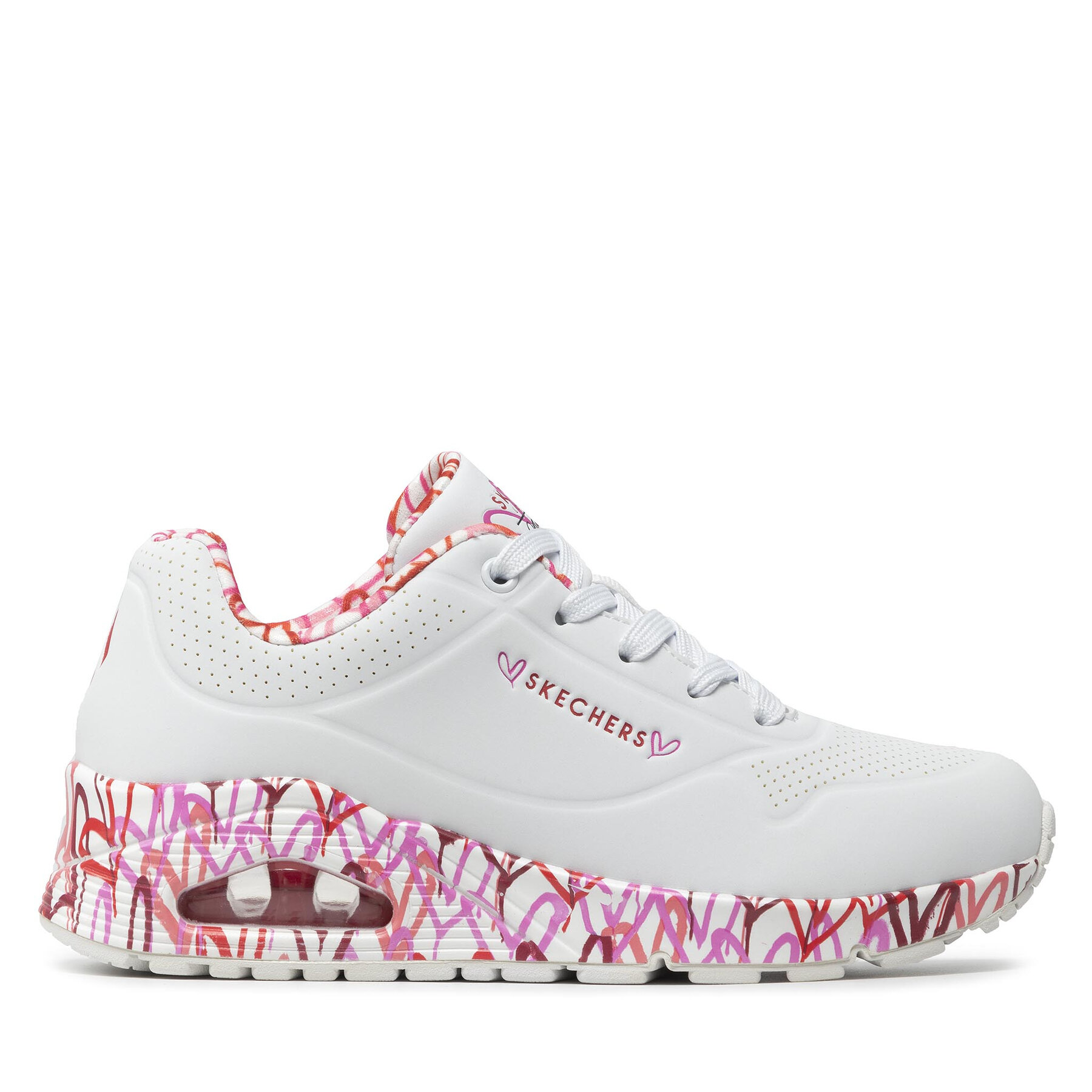 Sneakers Skechers Uno Loving Love 155506/WRPK White/Red/Pink von Skechers