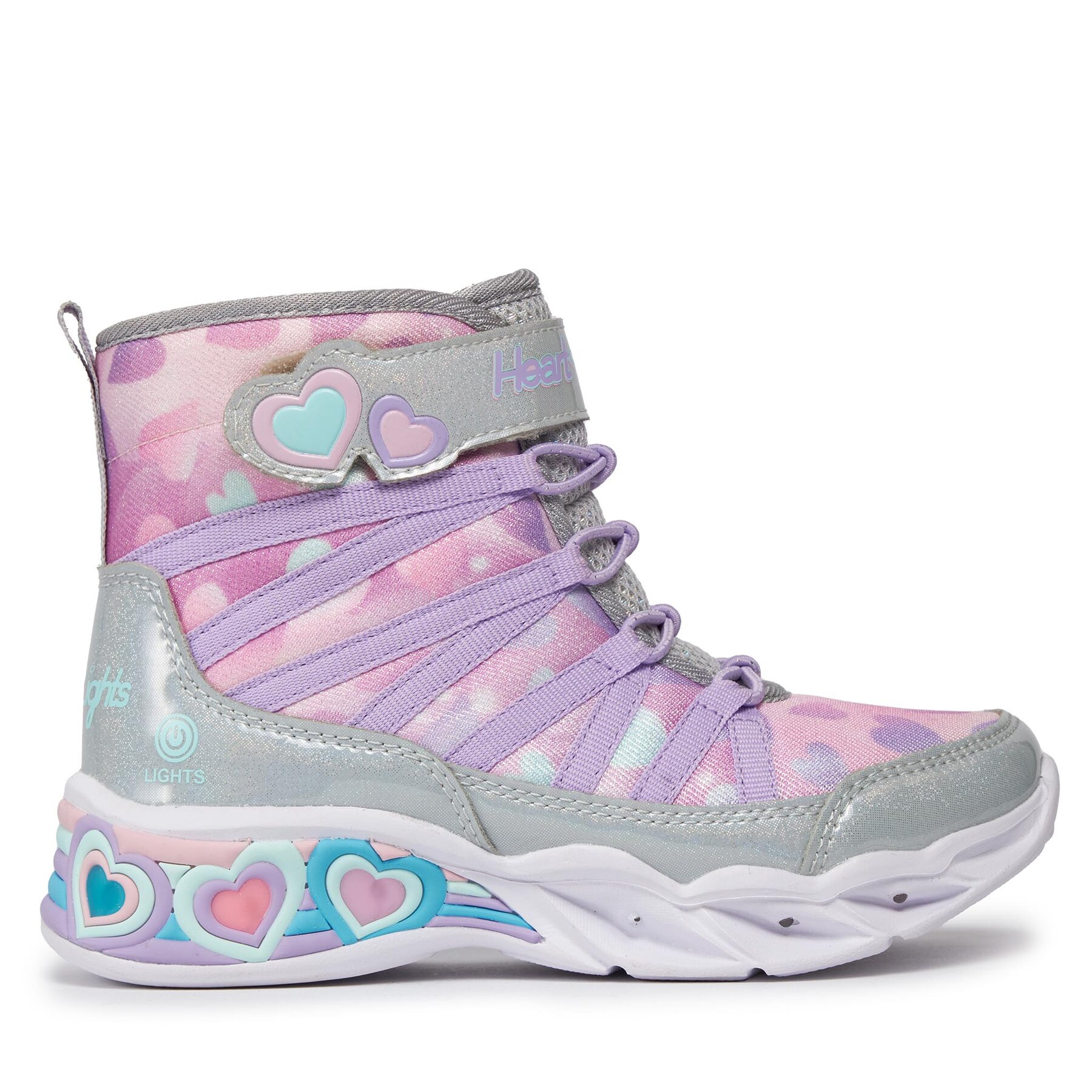 Stiefel Skechers Sweetheart Lights Dreamy Love 302667L/SMLT Silver von Skechers