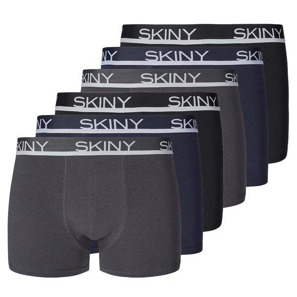 6er Pack Cotton - Retro Short Pant Herren Grau L von Skiny