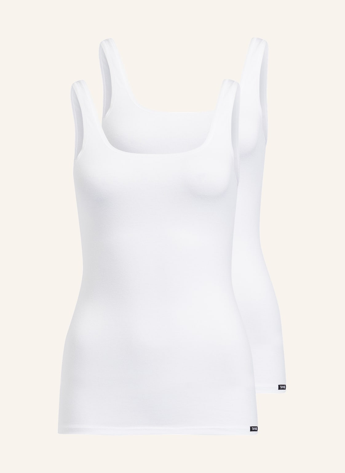 Skiny 2er-Pack Tops Advantage Cotton weiss von SKINY