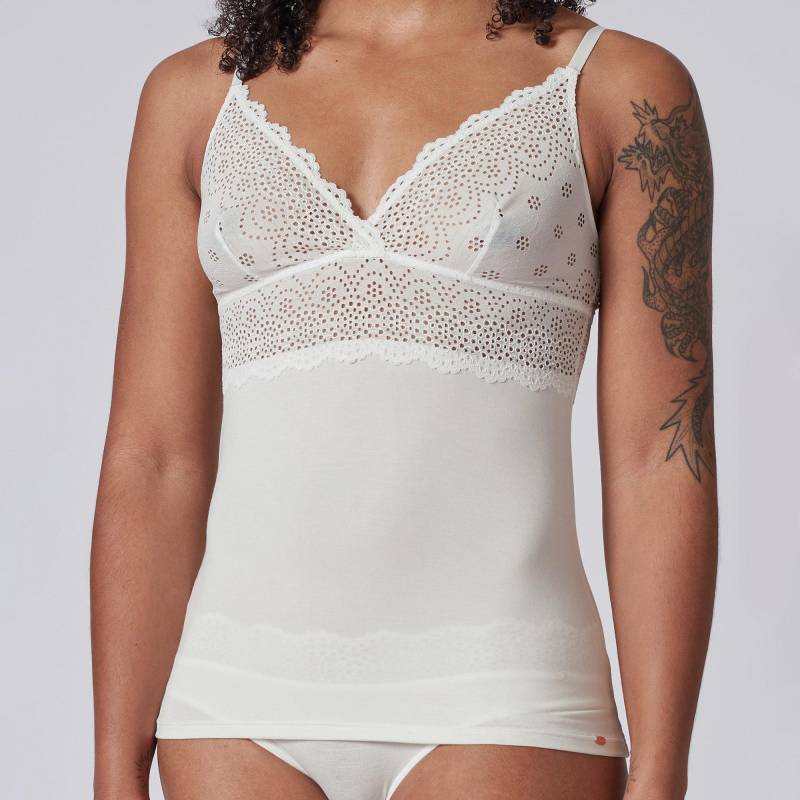 Top Mit Spaghettiträgern Damen Ecru 38 von Skiny