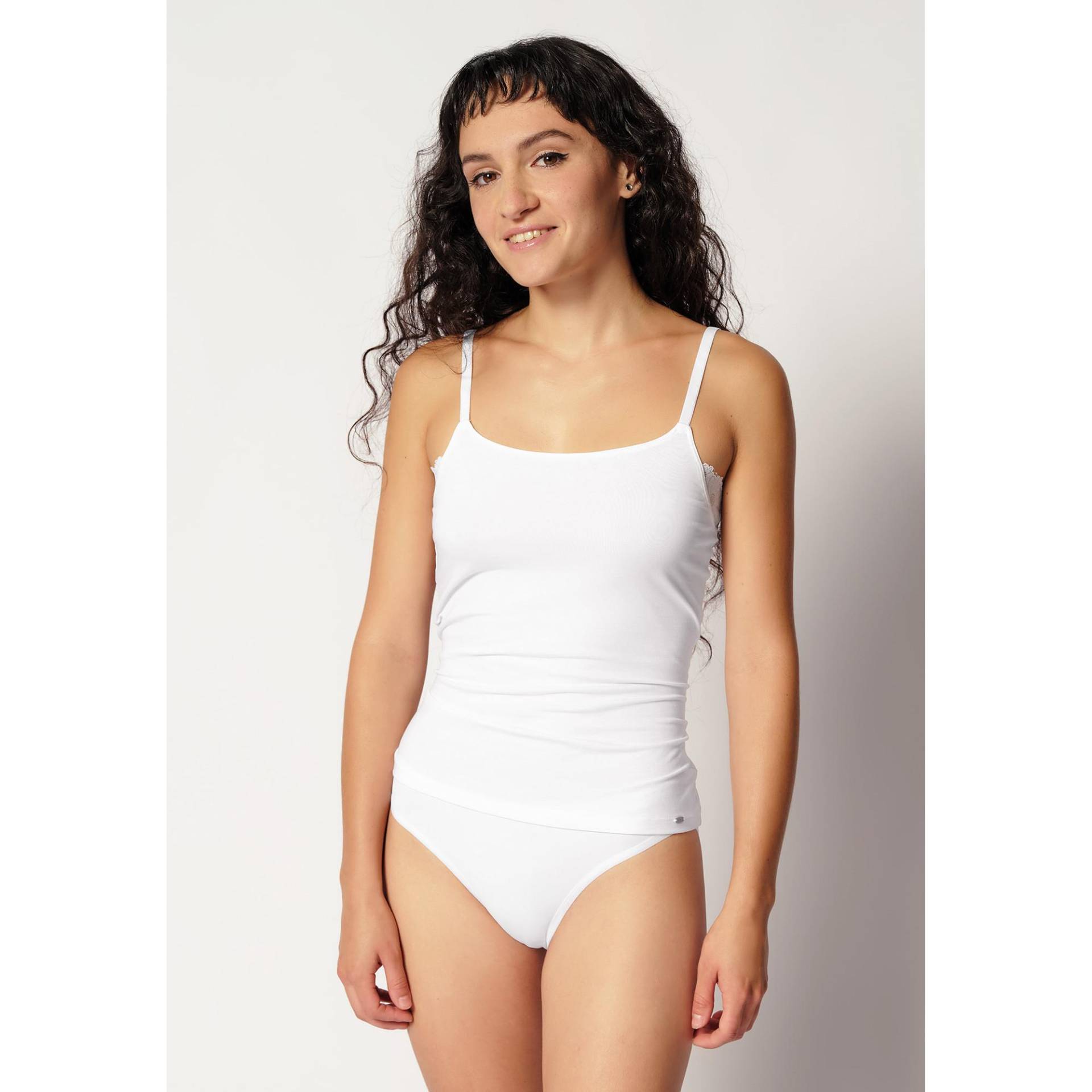 Top Mit Spaghettiträgern Damen Weiss 42 von Skiny