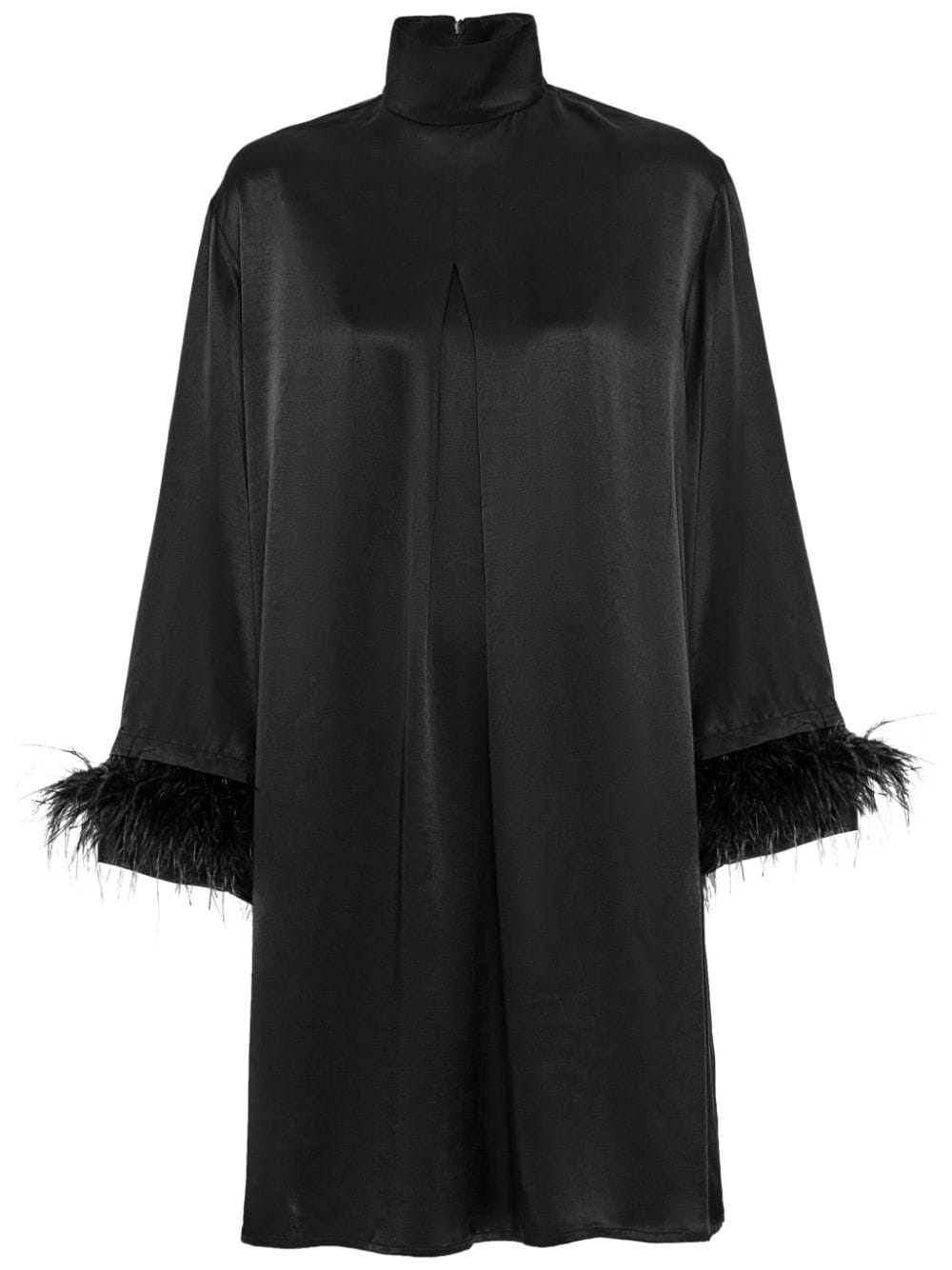 Sleeper feather-trim minidress - Black von Sleeper