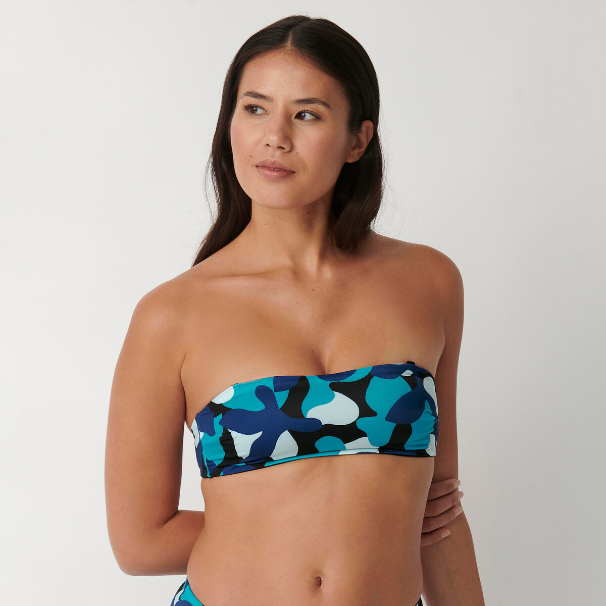 Bikini-Oberteil Flower Horn, Bandeau-Form von Sloggi