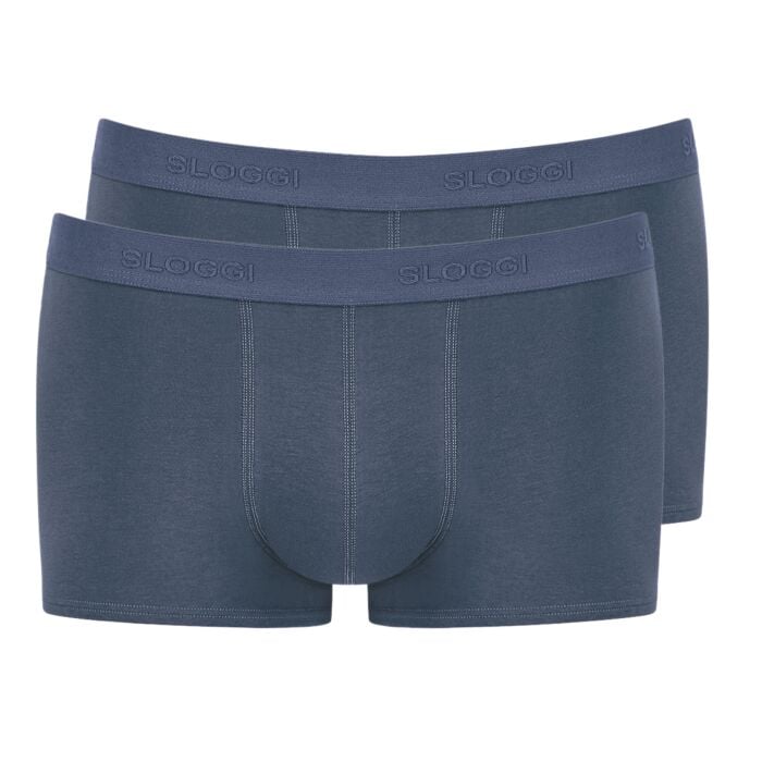 Sloggi Men Slip Basic Hipster Duo-Pack, blau-grau, 48 von Sloggi