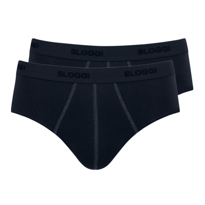 Sloggi Men Slip Basic Midi Duo-Pack, schwarz, 48 von Sloggi