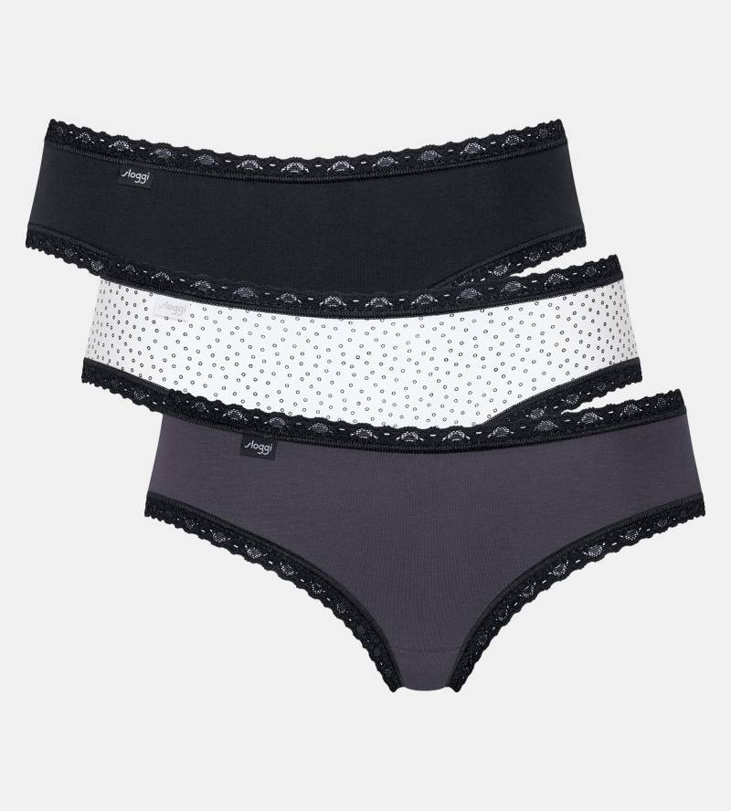 sloggi Slip »24/7 Weekend Hipster C3P«, (3er Pack), mit flachen Spitzen-Kanten von Sloggi