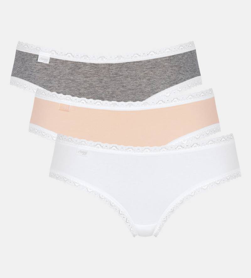 sloggi Slip »24/7 Weekend Hipster C3P«, (3er Pack), mit flachen Spitzen-Kanten von Sloggi
