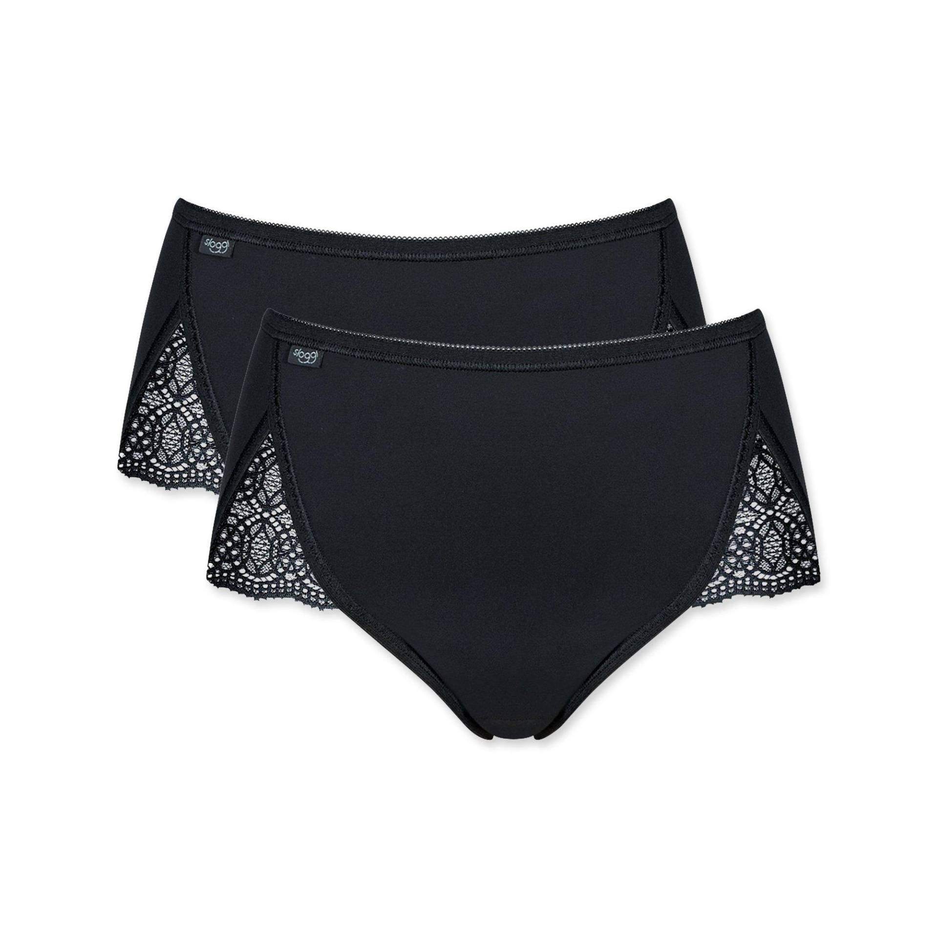 Slip, Mikrofaser - Duopack Damen Black S von sloggi