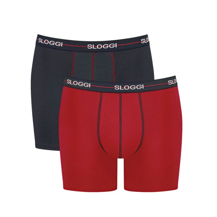 Sloggi Start Short Duo-Pack, rot-marine, 56 von Sloggi