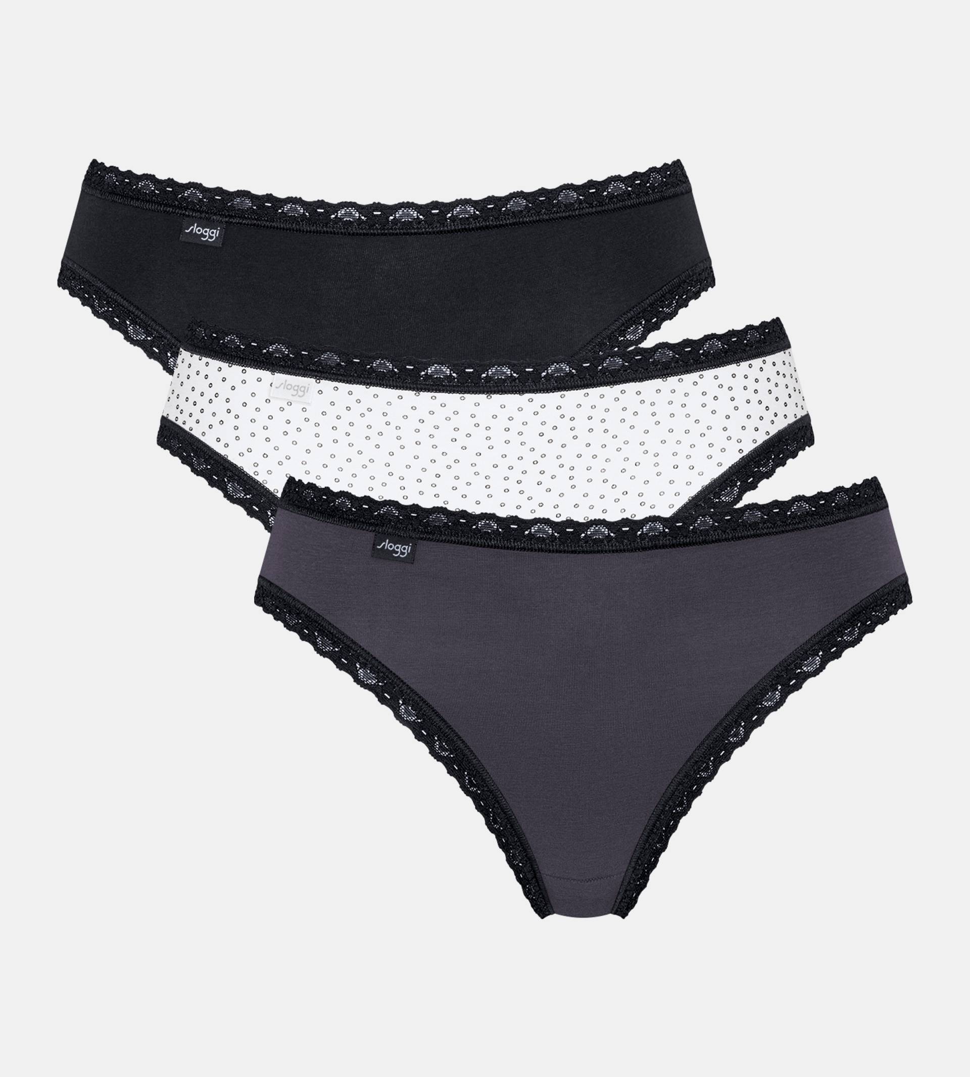sloggi Slip »24/7 Weekend Tai C3P«, (3er Pack), mit flachen Spitzen-Kanten von Sloggi