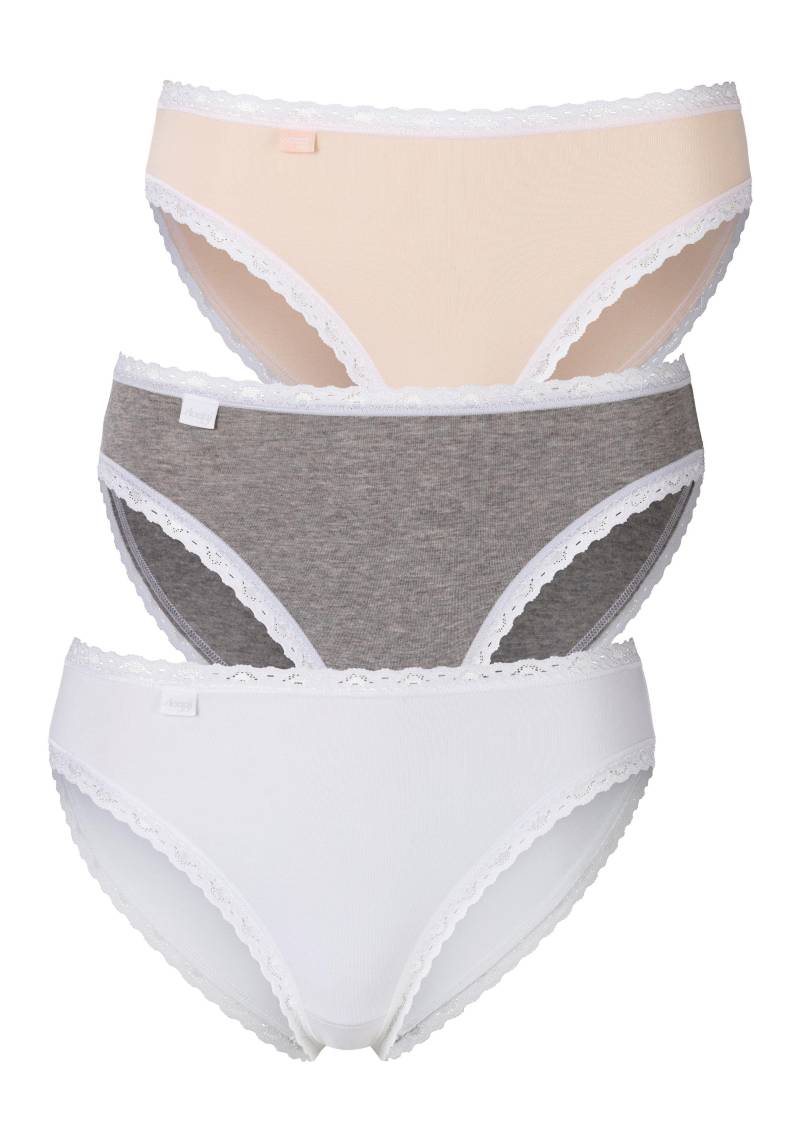 sloggi Slip »24/7 Weekend Tai C3P«, (3er Pack), mit flachen Spitzen-Kanten von Sloggi