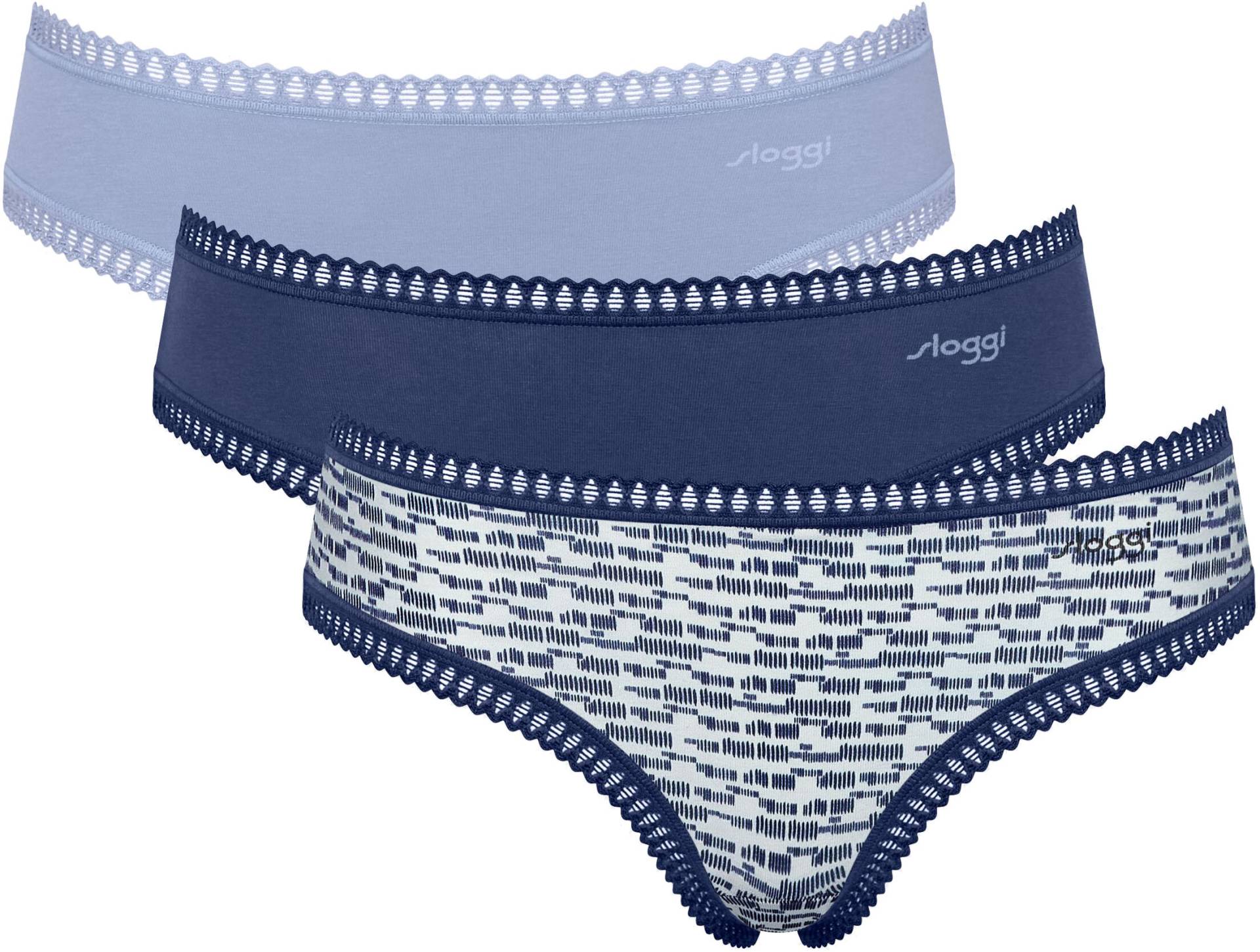 sloggi Slip »GO Crush Hipster C3P«, (3er Pack), mit Spitzendetails von Sloggi