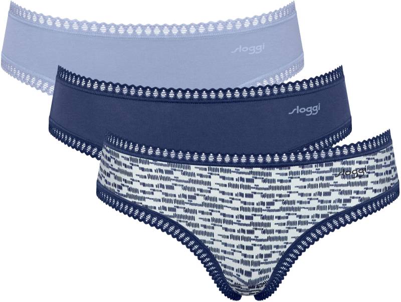 sloggi Slip »GO Crush Hipster C3P«, (3er Pack), mit Spitzendetails von Sloggi