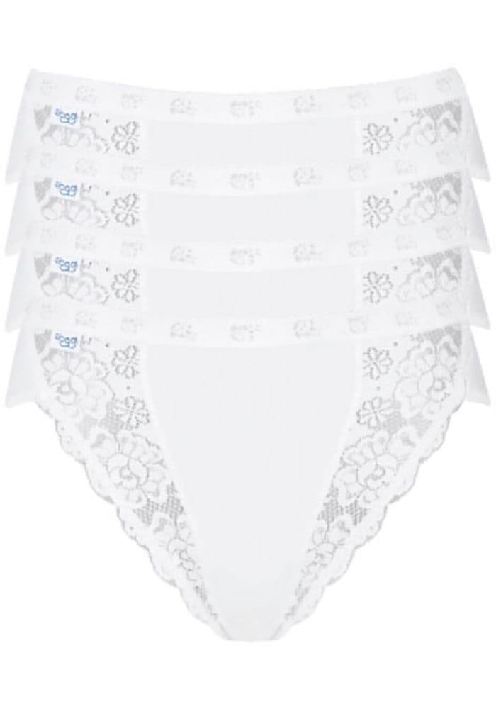 sloggi Tai-Slip »Chic Tai 4P«, (4er Pack), Damenslip mit elastischen Spitzeneinsätzen von Sloggi