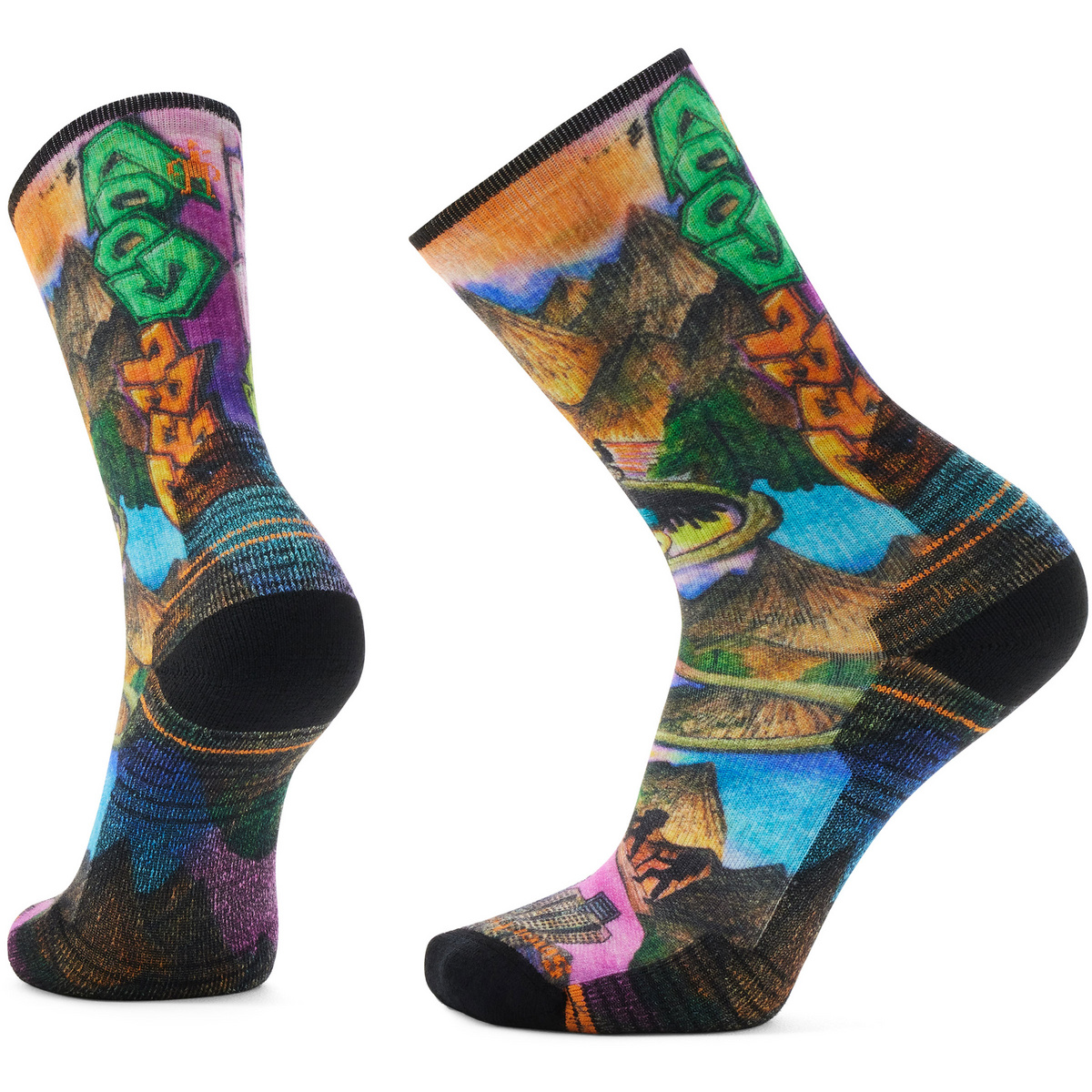 Smartwool Herren Hike Light New Aoto Print 2 Crew Socken von SmartWool