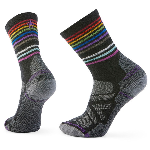 Smartwool - Hike Light Cushion Pride Crew Socks - Wandersocken Gr XL grau von Smartwool