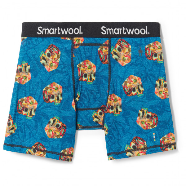 Smartwool - Merino Print Boxer Brief Boxed - Merinounterwäsche Gr L;M bunt;schwarz/blau von Smartwool