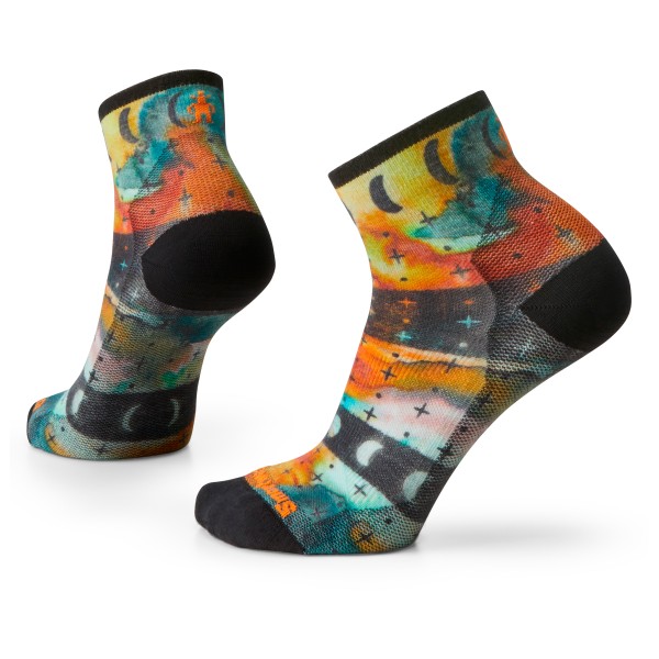 Smartwool - Women's Bike Zero Cushion Celestial Print Ankle - Velosocken Gr M weiß von Smartwool