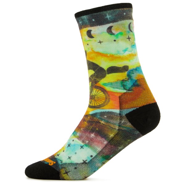 Smartwool - Women's Bike Zero Cushion Celestial Print Crew - Velosocken Gr S bunt von Smartwool