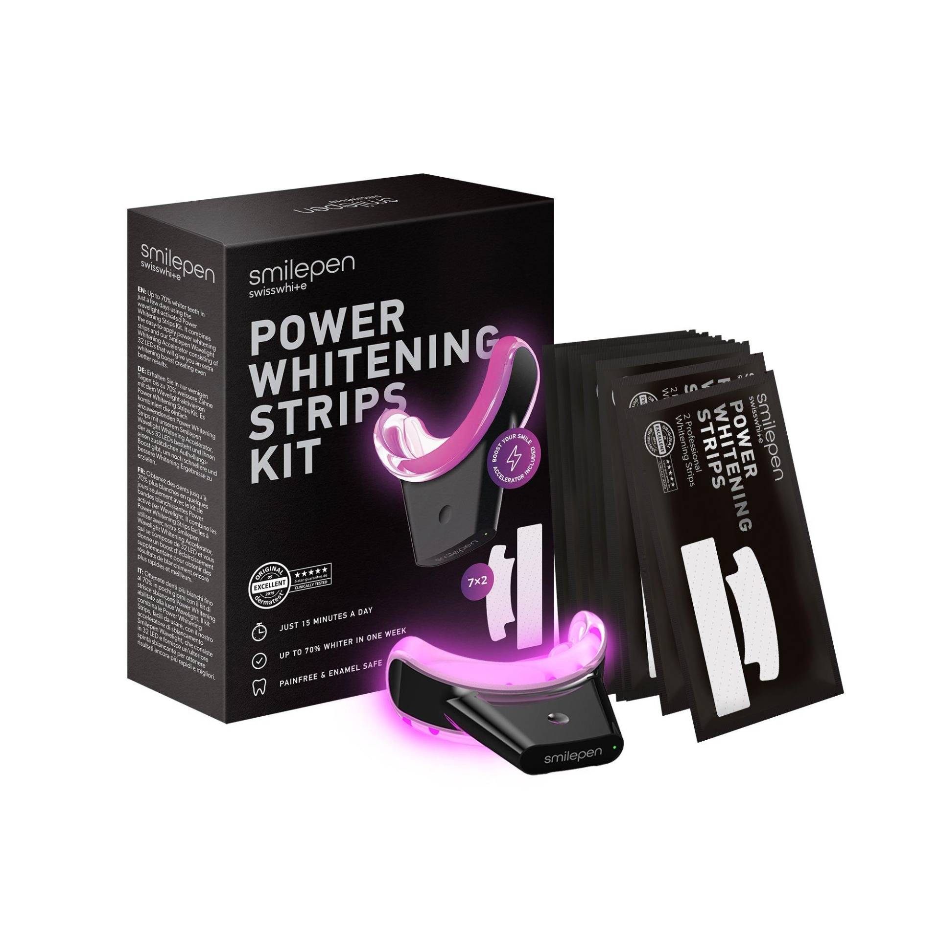 Power Whitening Strips Kit Mit Whitening Accelerator Damen  1 pezzo