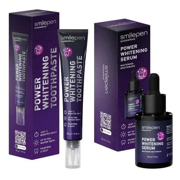 Power Whitening Zahnpasta & Serum Set Damen  1 pezzo von Smilepen