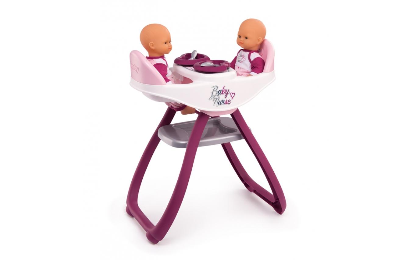 Smoby Puppen-Tischsitz »Baby Nurse Zwillingspuppen-Hochstuhl« von Smoby