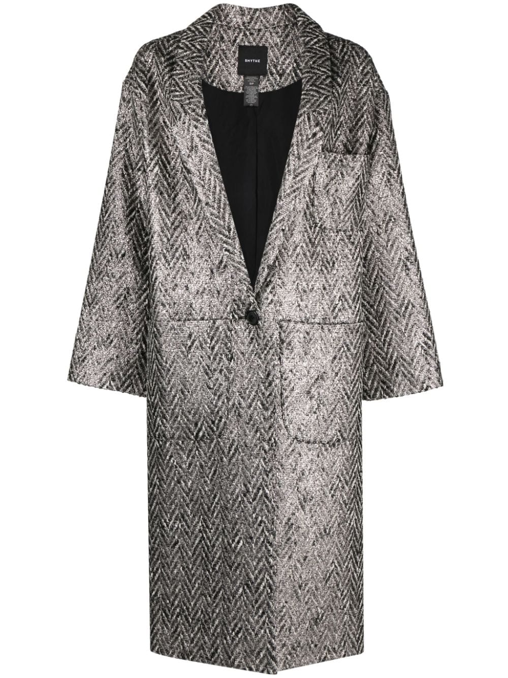 Smythe herringbone single-breasted coat - Black von Smythe