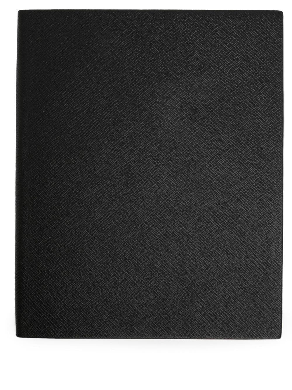 Smythson grained-texture unruled notebook - Black von Smythson