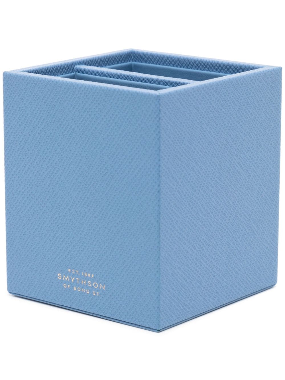 Smythson leather pen pot - Blue von Smythson