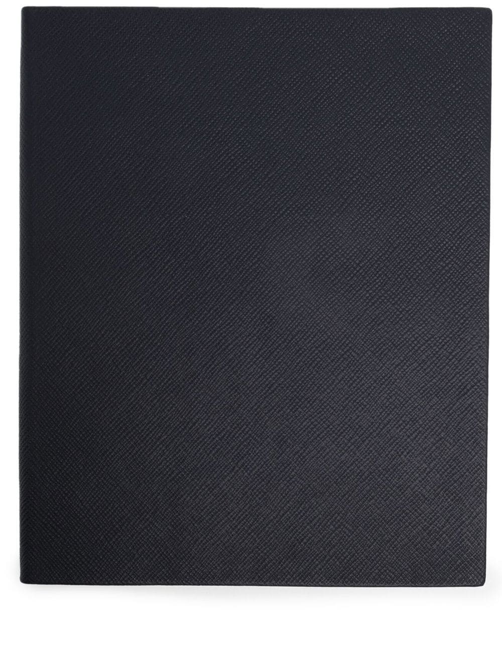 Smythson unruled grained-leather notebook - Black von Smythson