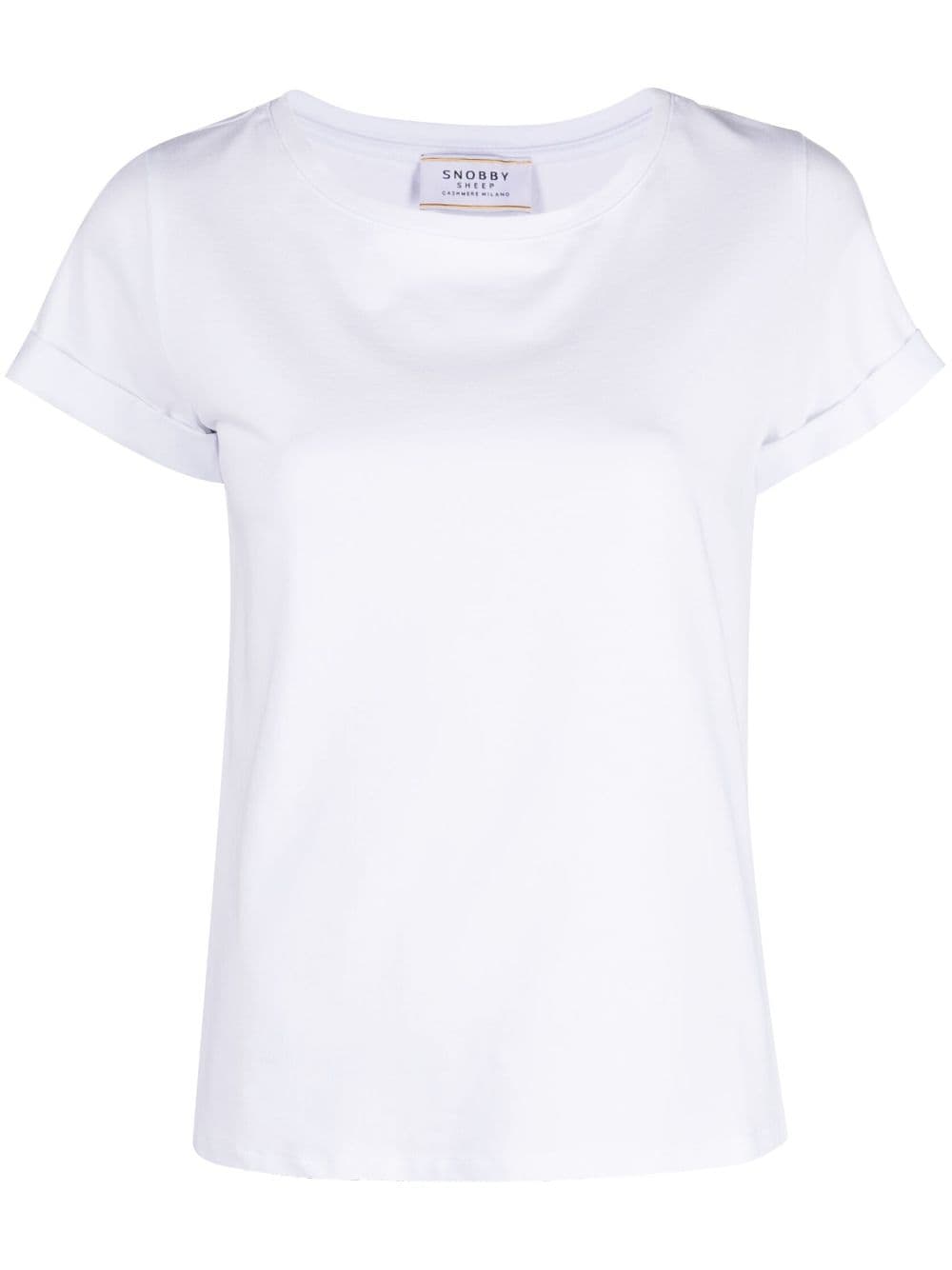 Wild Cashmere basic rolled-sleeved T-shirt - White von Wild Cashmere