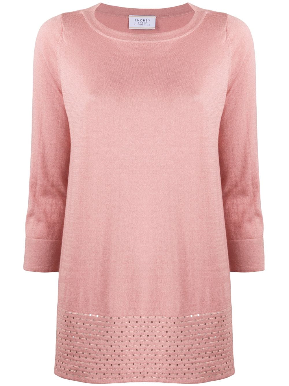 Wild Cashmere cropped sleeve loose fit top - Pink von Wild Cashmere