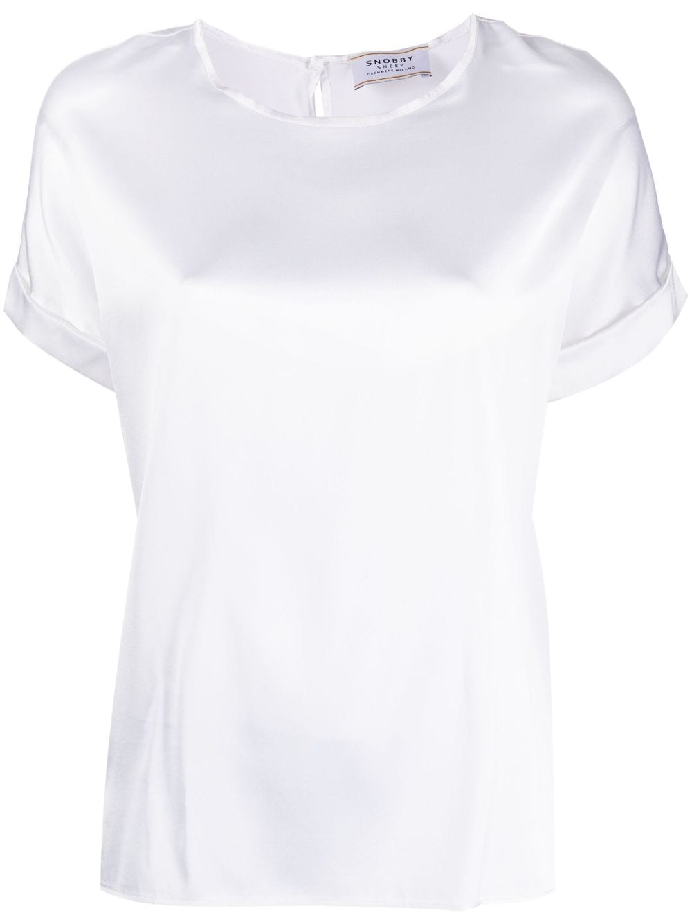 Wild Cashmere short-sleeve silk blouse - White von Wild Cashmere