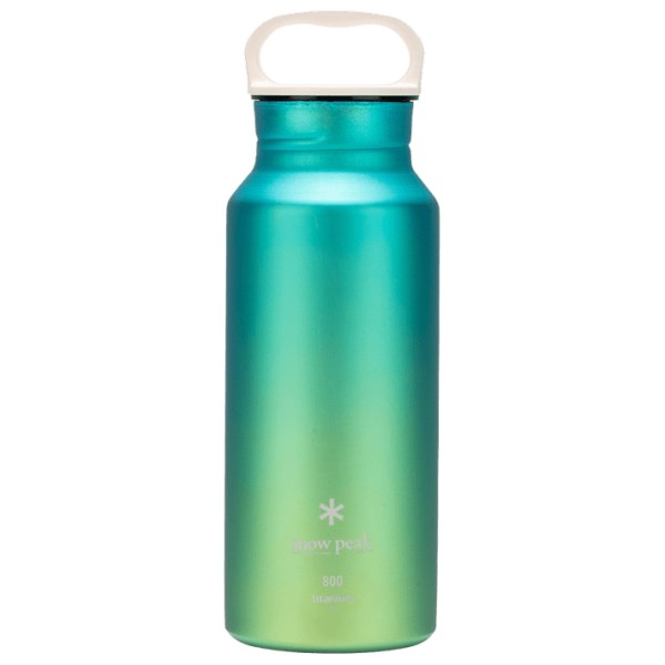 Snow Peak - Titanium Aurora Bottle - Trinkflasche Gr 800 ml türkis/grün von Snow Peak