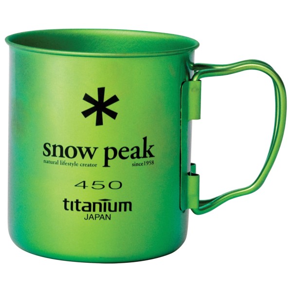 Snow Peak - Titanium Single Cup - Tasse Gr 450 ml grün von Snow Peak