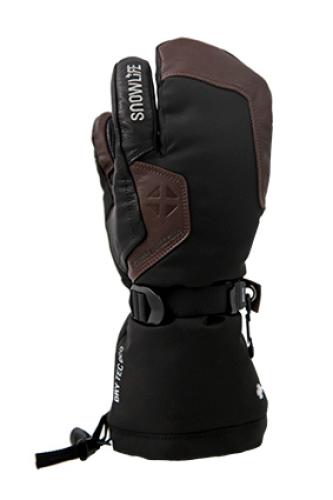 Snowlife Capricorn DT Eco 3 Finger Skihandschuh - black/brown (Grösse: MM) von Snowlife