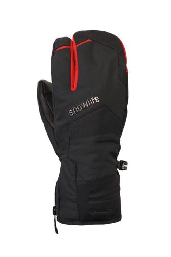 Snowlife Nevada GTX 3 Finger Skihandschuh - black/red (Grösse: MXL) von Snowlife