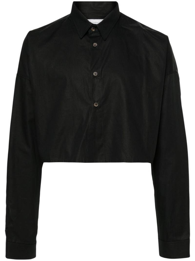 Société Anonyme classic-collar cropped shirt - Black von Société Anonyme