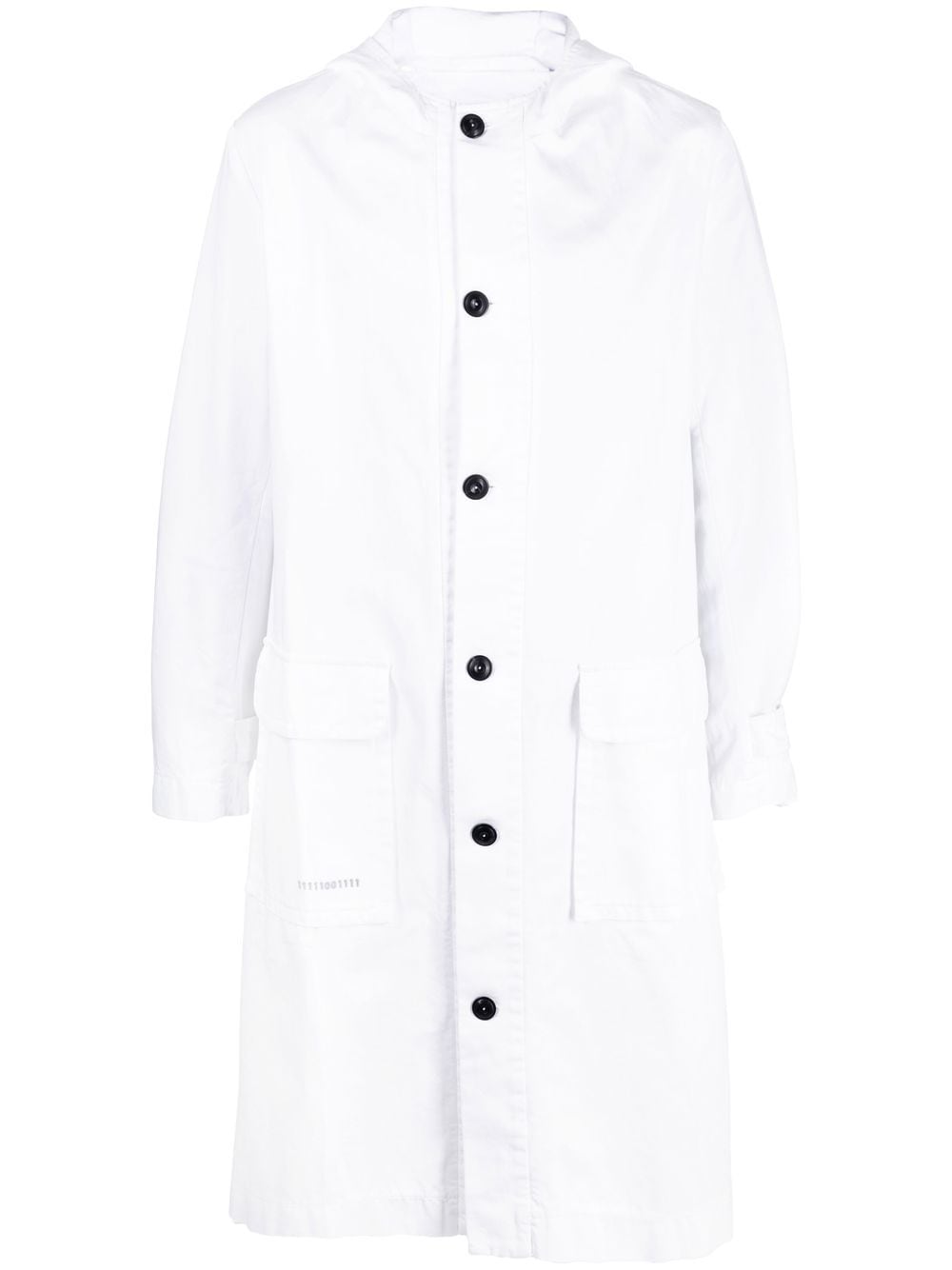 Société Anonyme hooded cotton coat - White von Société Anonyme
