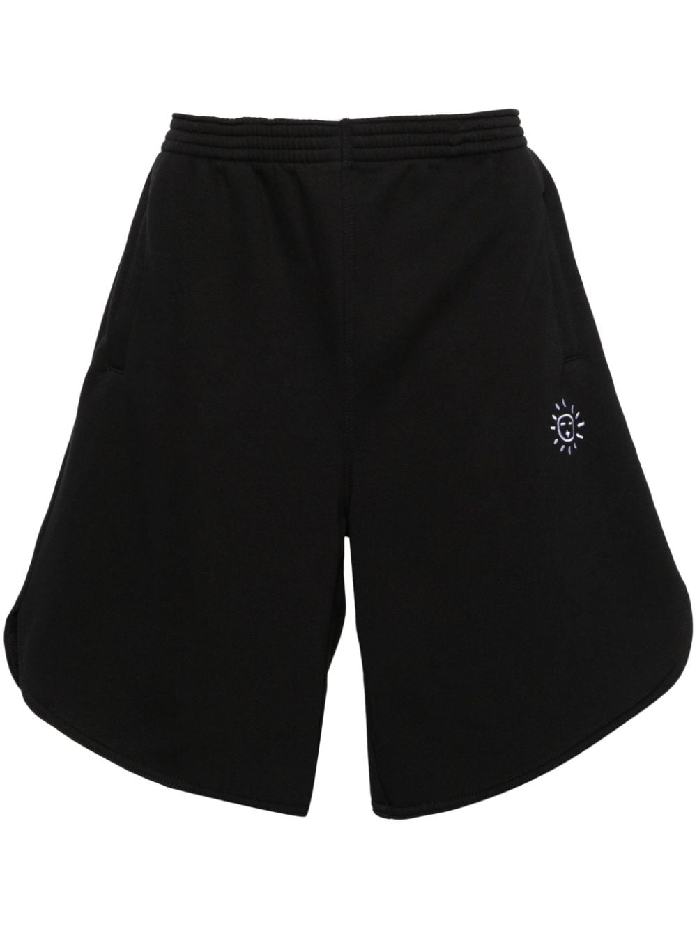 Société Anonyme logo embroidered knee-length shorts - Black von Société Anonyme