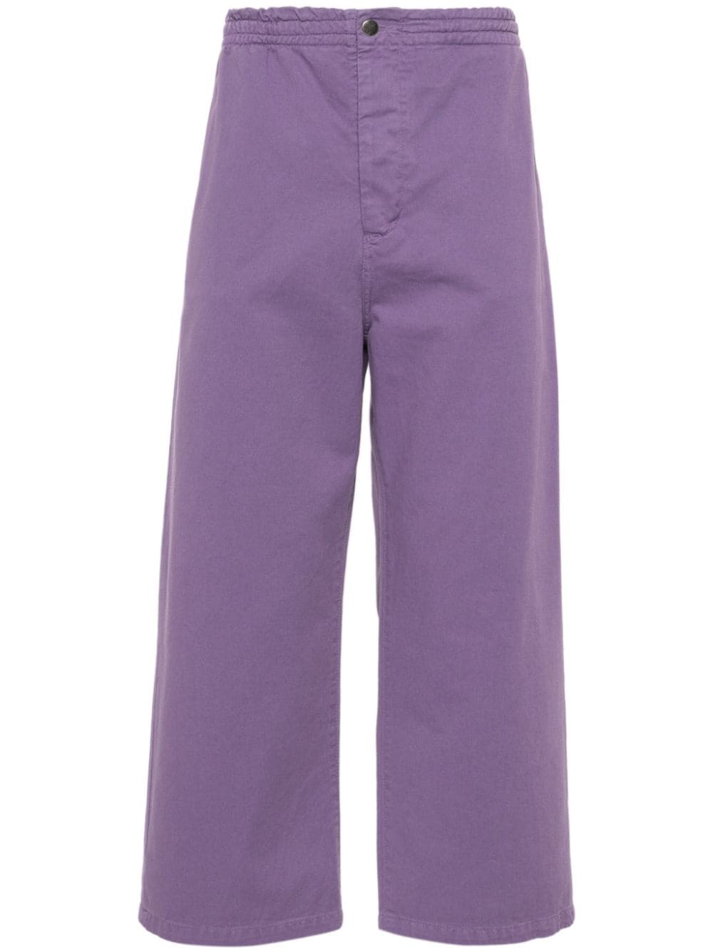 Société Anonyme logo-embroidered straight-leg trousers - Purple von Société Anonyme