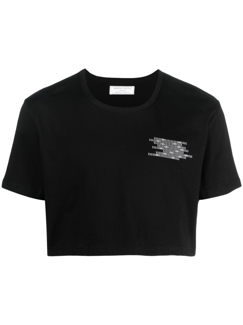 Société Anonyme number-print cropped T-shirt - Black von Société Anonyme