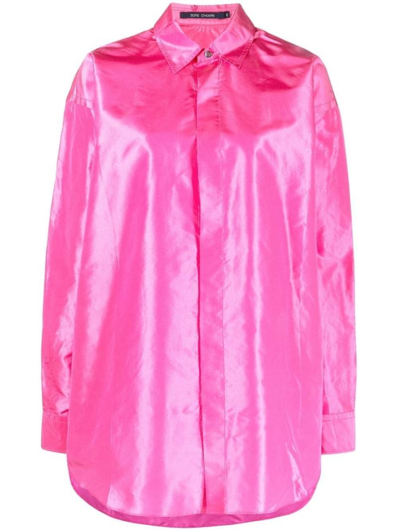 Sofie D'hoore Bendigo high-low silk shirt - Pink von Sofie D'hoore