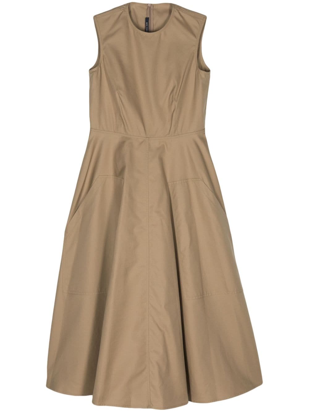 Sofie D'hoore Dart flared cotton dress - Neutrals von Sofie D'hoore