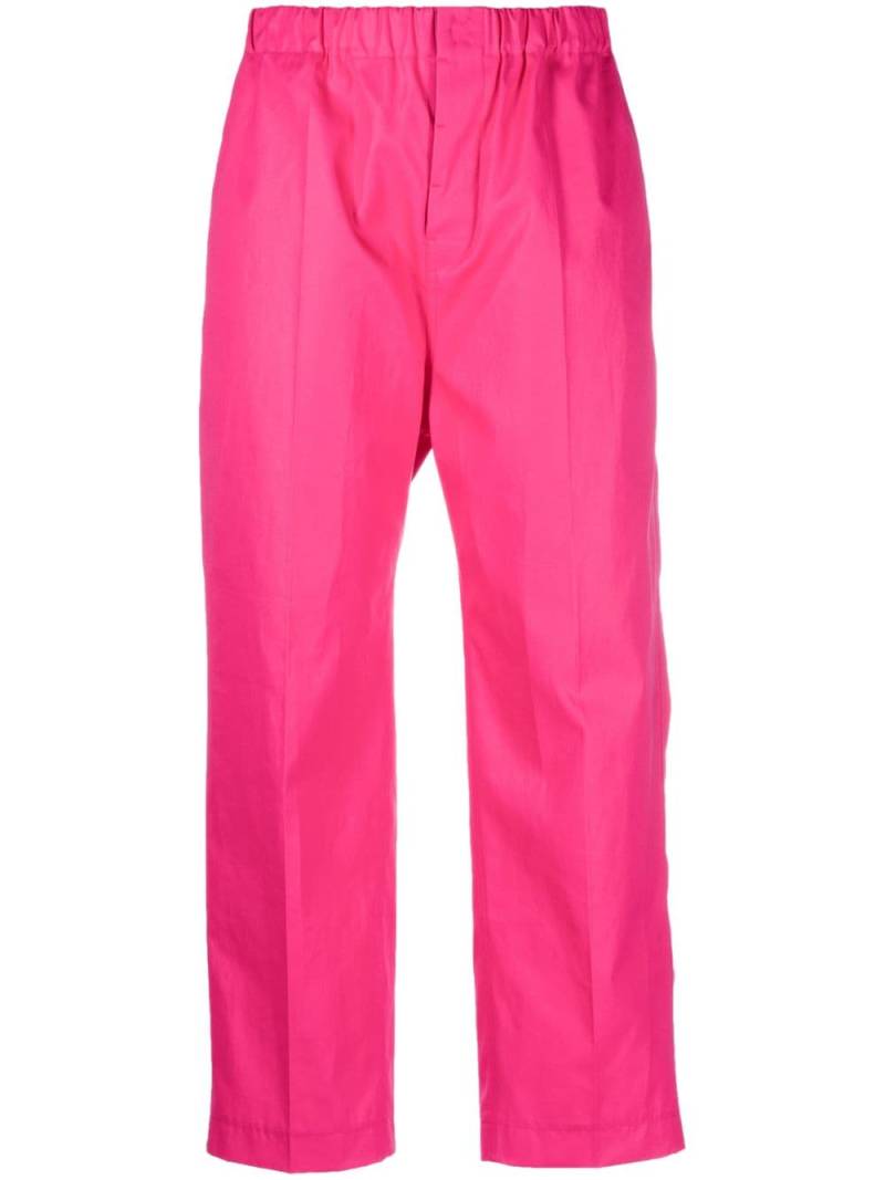 Sofie D'hoore elastic-waist straight-leg cotton trousers - Pink von Sofie D'hoore