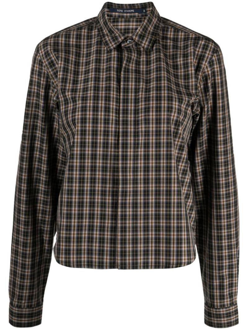 Sofie D'hoore long-sleeve plaid cotton shirt - Black von Sofie D'hoore