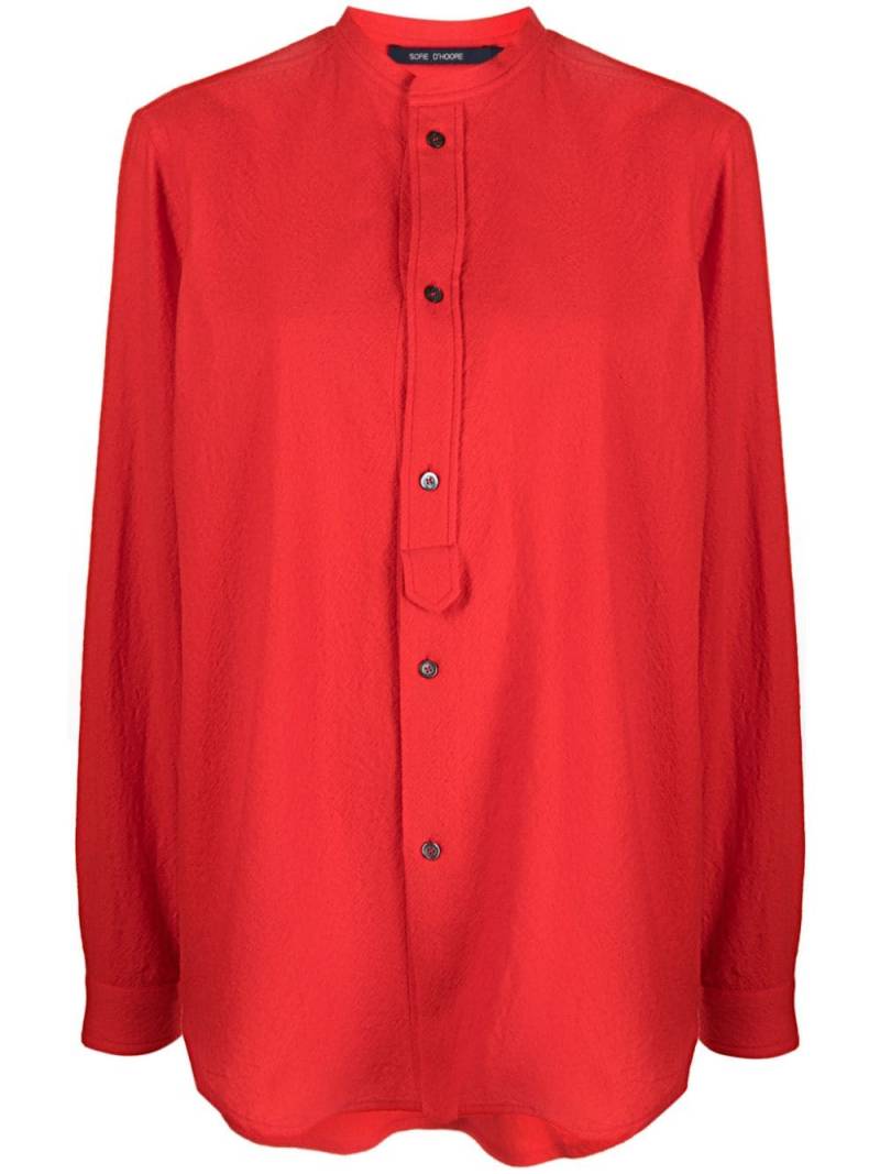 Sofie D'hoore long-sleeve wool shirt - Red von Sofie D'hoore